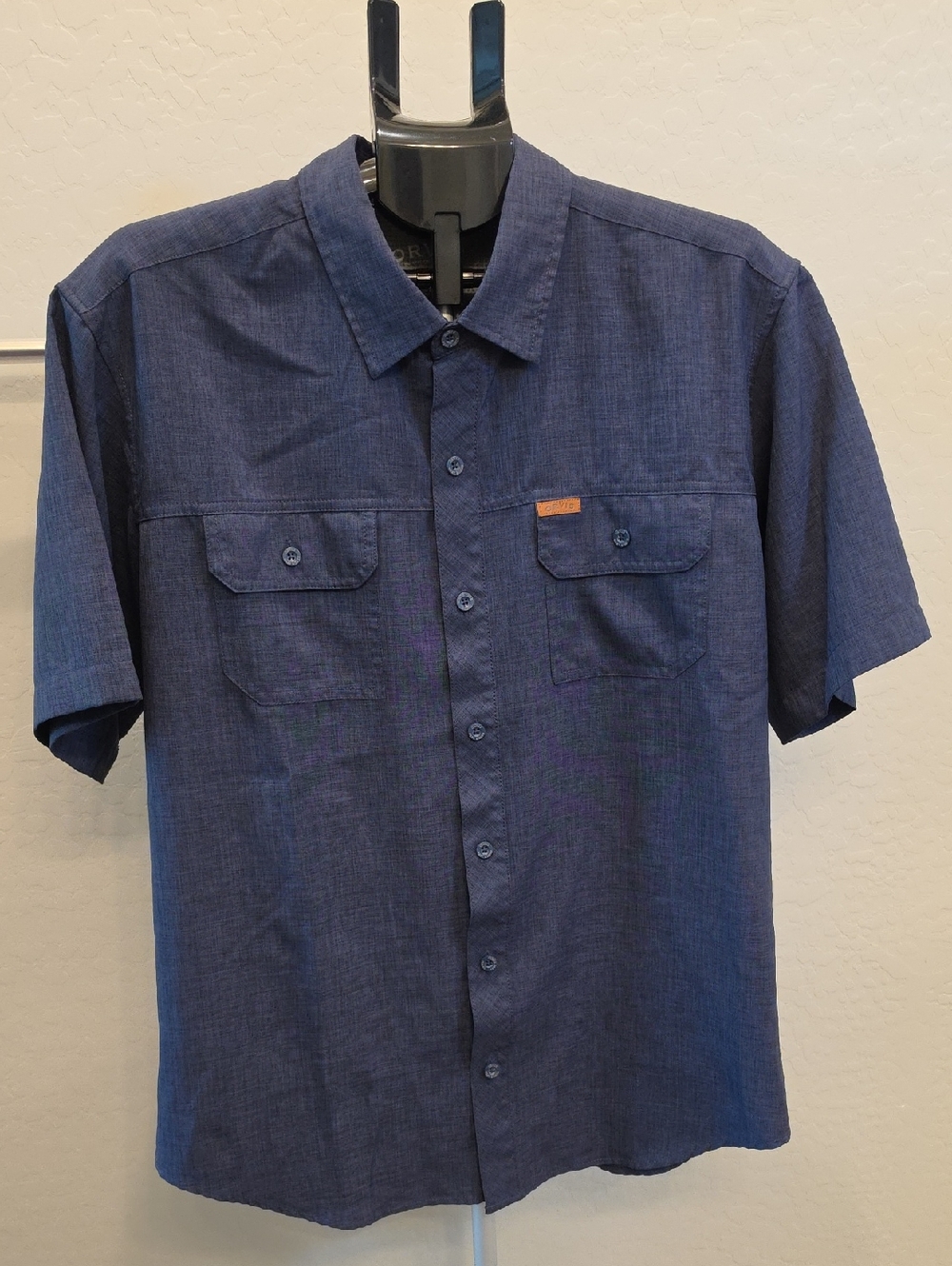 Orvis Dark Blue Casual Button Down Shirt
